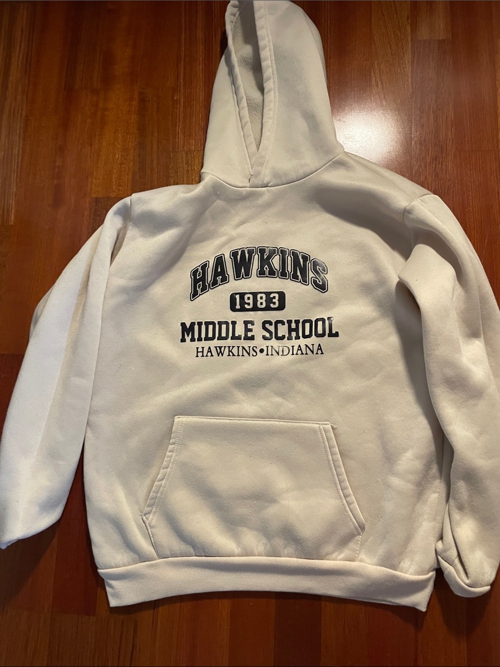 Hawkins Middle School 1983 White Kids Hoodie